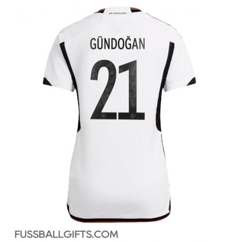 Deutschland Ilkay Gundogan #21 Fußballbekleidung Heimtrikot Damen WM 2022 Kurzarm
